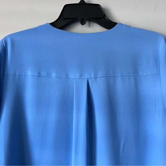 Jones New York Women's Jasper Roll-Cuff Blouse Blue Horizon Size Small - Picture 12 of 12